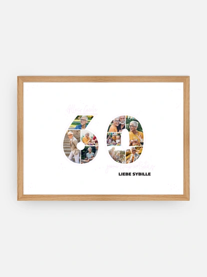 Poster Collage 60. Geburtstag
