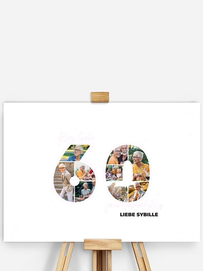 Poster Collage 60. Geburtstag