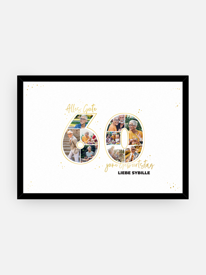 Poster Collage 60. Geburtstag