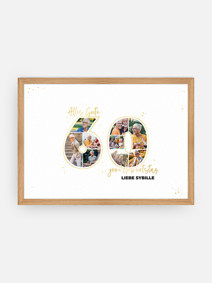 Poster Collage 60. Geburtstag