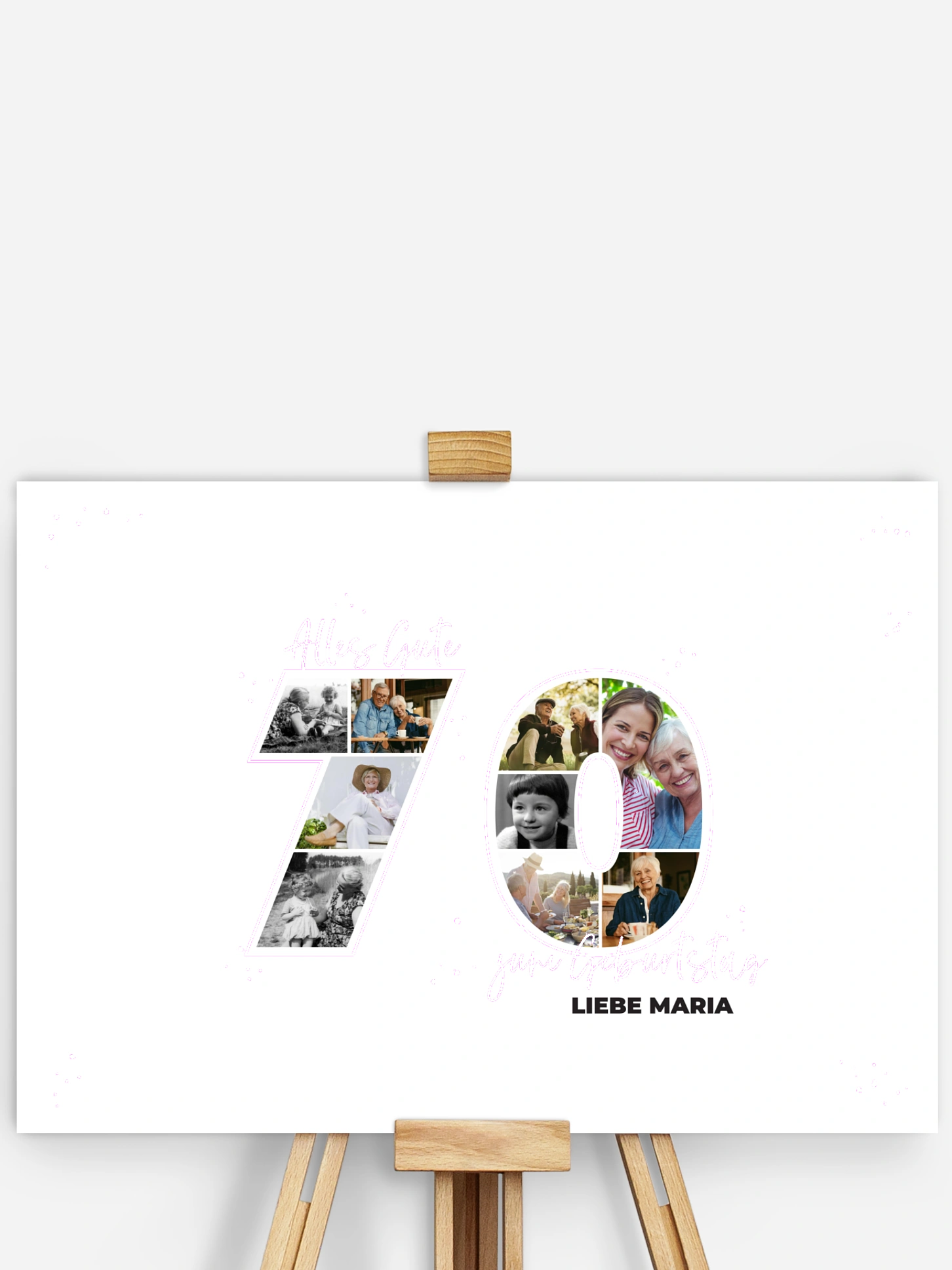 Poster Collage 70. Geburtstag