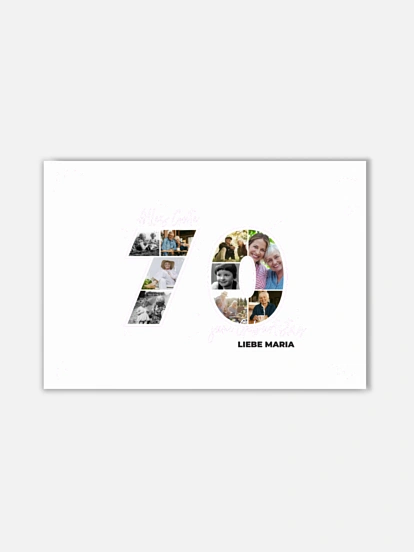 Poster Collage 70. Geburtstag