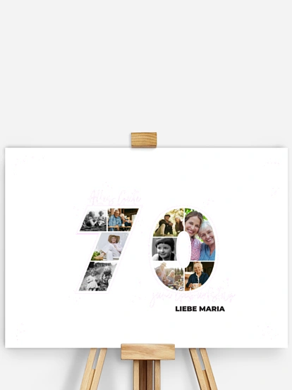 Poster Collage 70. Geburtstag
