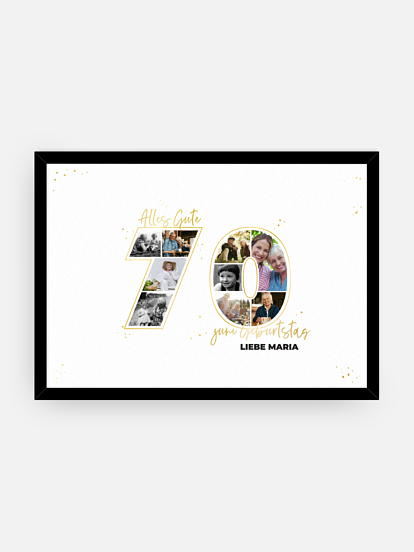 Poster Collage 70. Geburtstag
