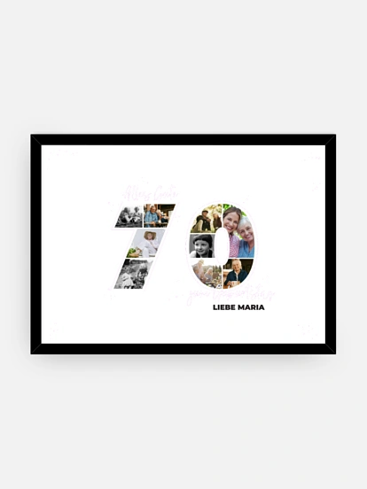 Poster Collage 70. Geburtstag