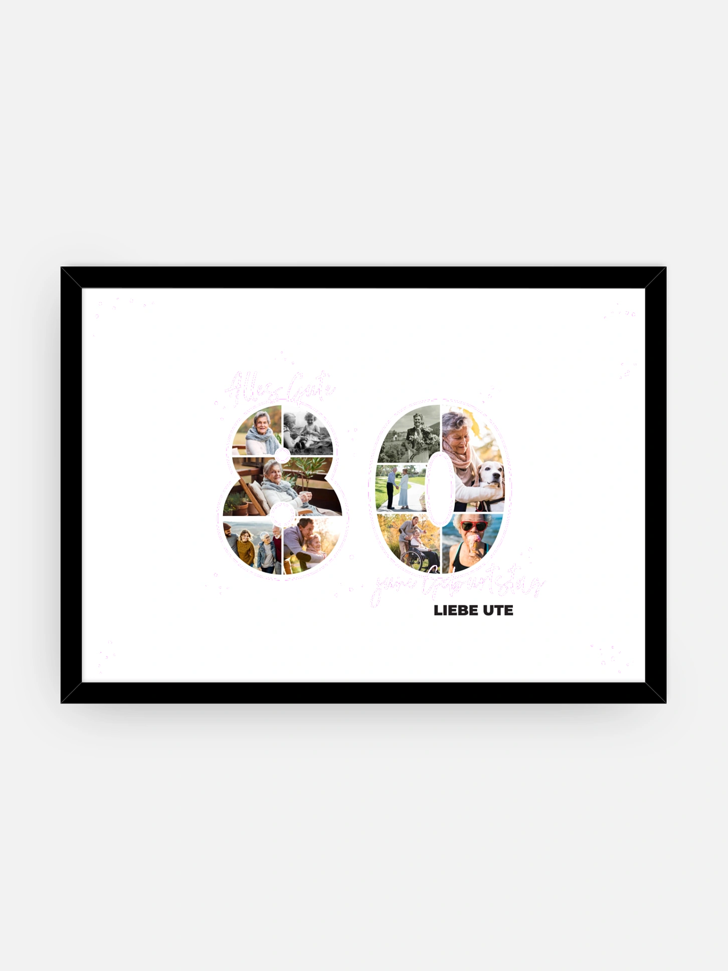 Poster Collage 80. Geburtstag