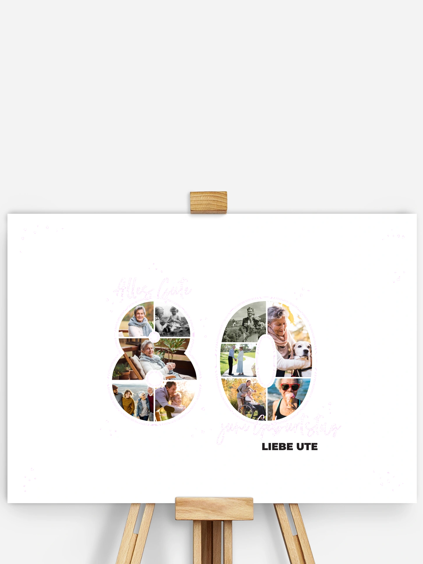 Poster Collage 80. Geburtstag