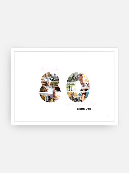 Poster Collage 80. Geburtstag