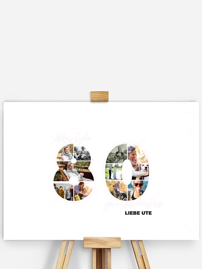 Poster Collage 80. Geburtstag