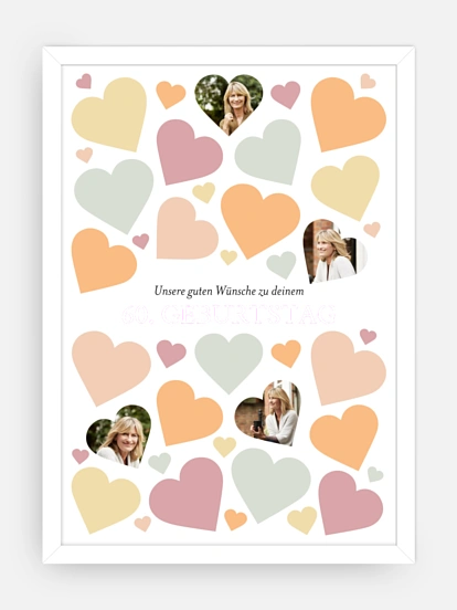 Poster Wünsche von Herzen