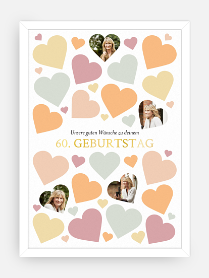 Poster Wünsche von Herzen
