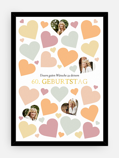 Poster Wünsche von Herzen