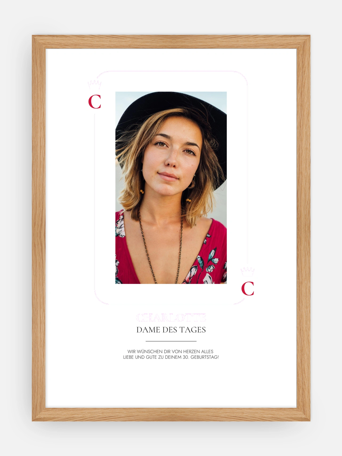 Poster Spielkarte Dame