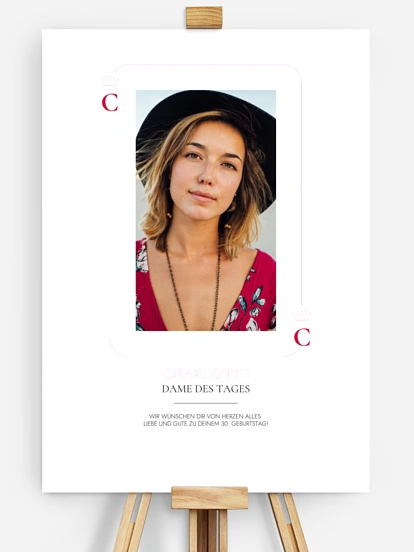 Poster Spielkarte Dame
