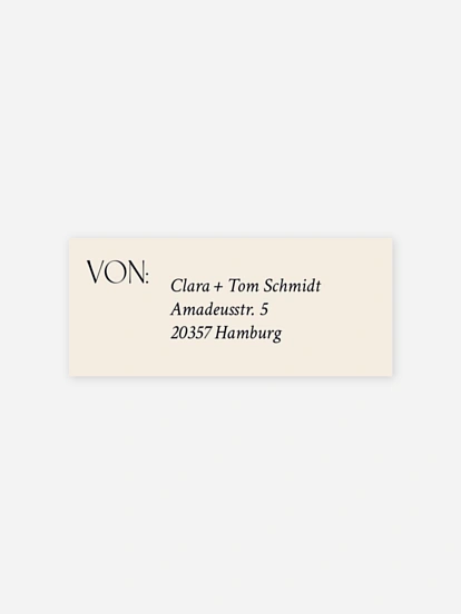 Absenderaufkleber Hochzeit Sofortbildglück