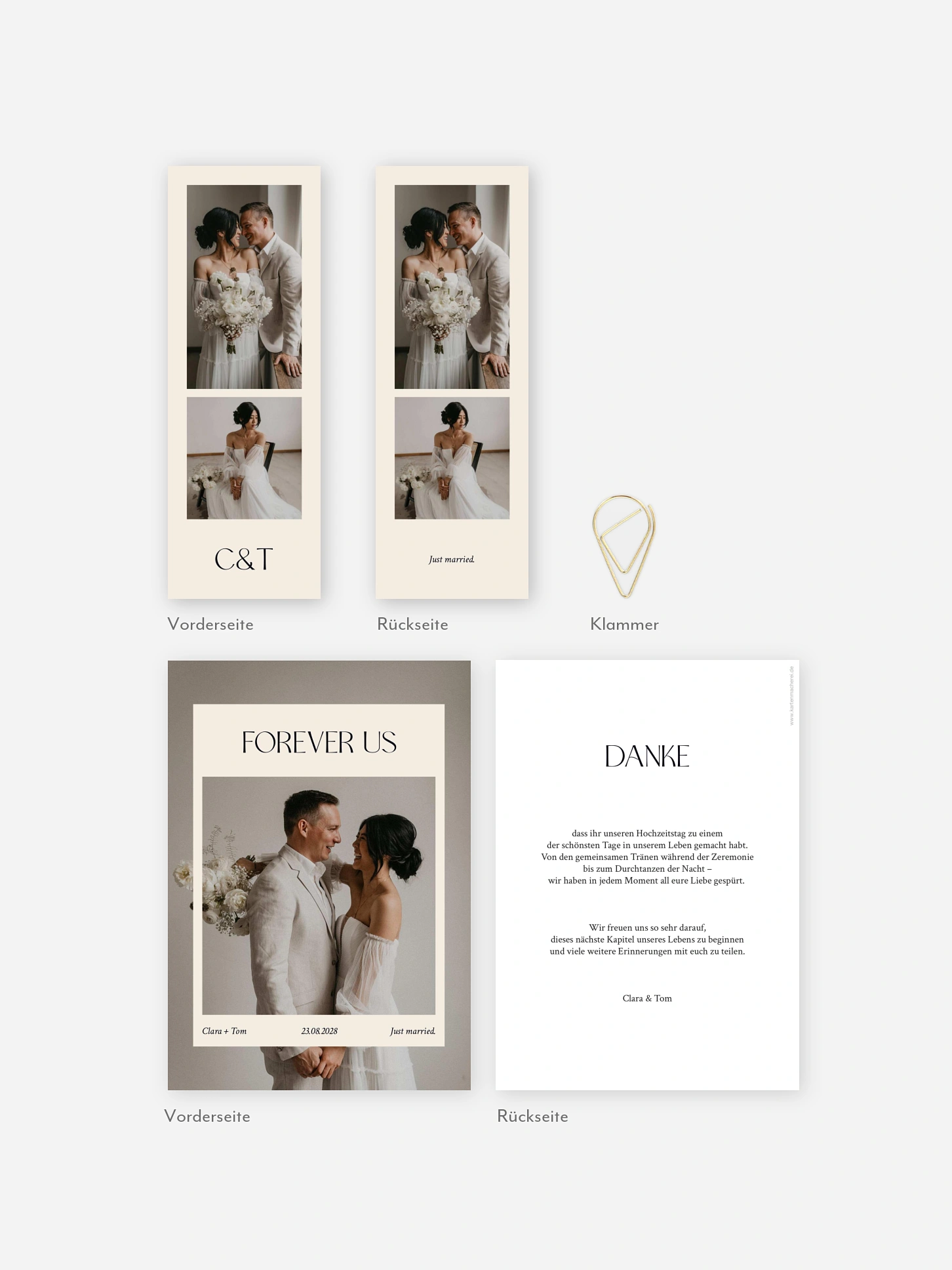 Dankeskarte Hochzeit Sofortbildglück