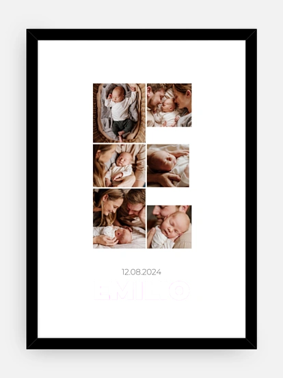 Poster Buchstabe E
