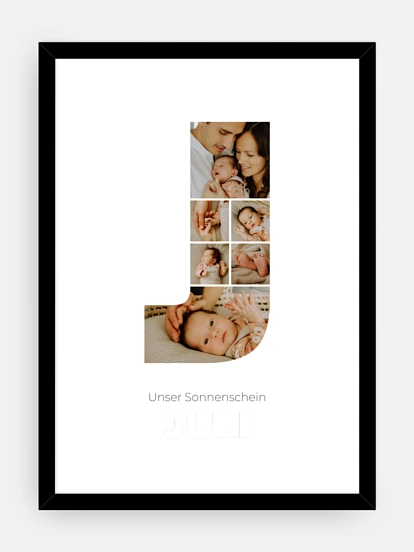 Poster Buchstabe J