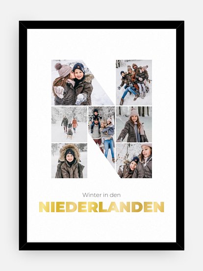 Poster Buchstabe N