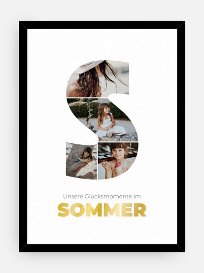 Poster Buchstabe S