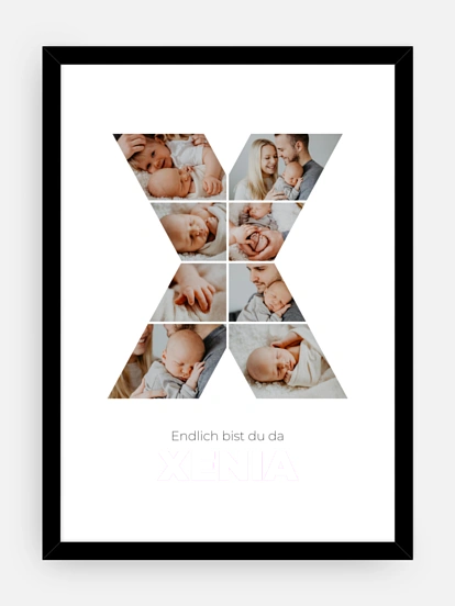Poster Buchstabe X