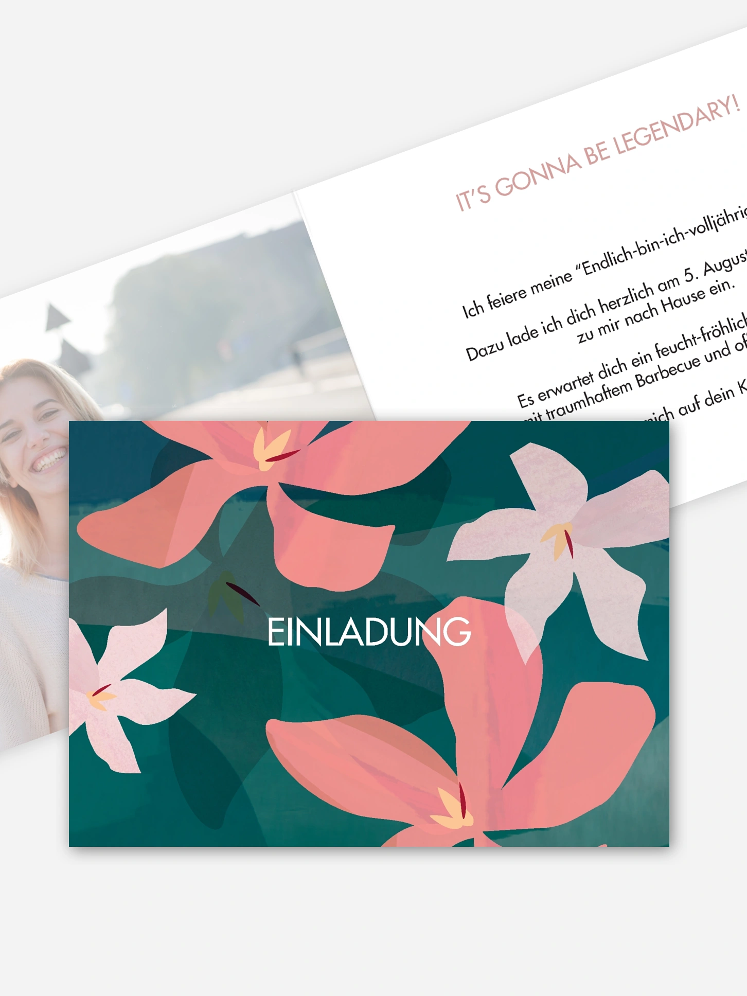 Einladung 18. Geburtstag Blumenmeer