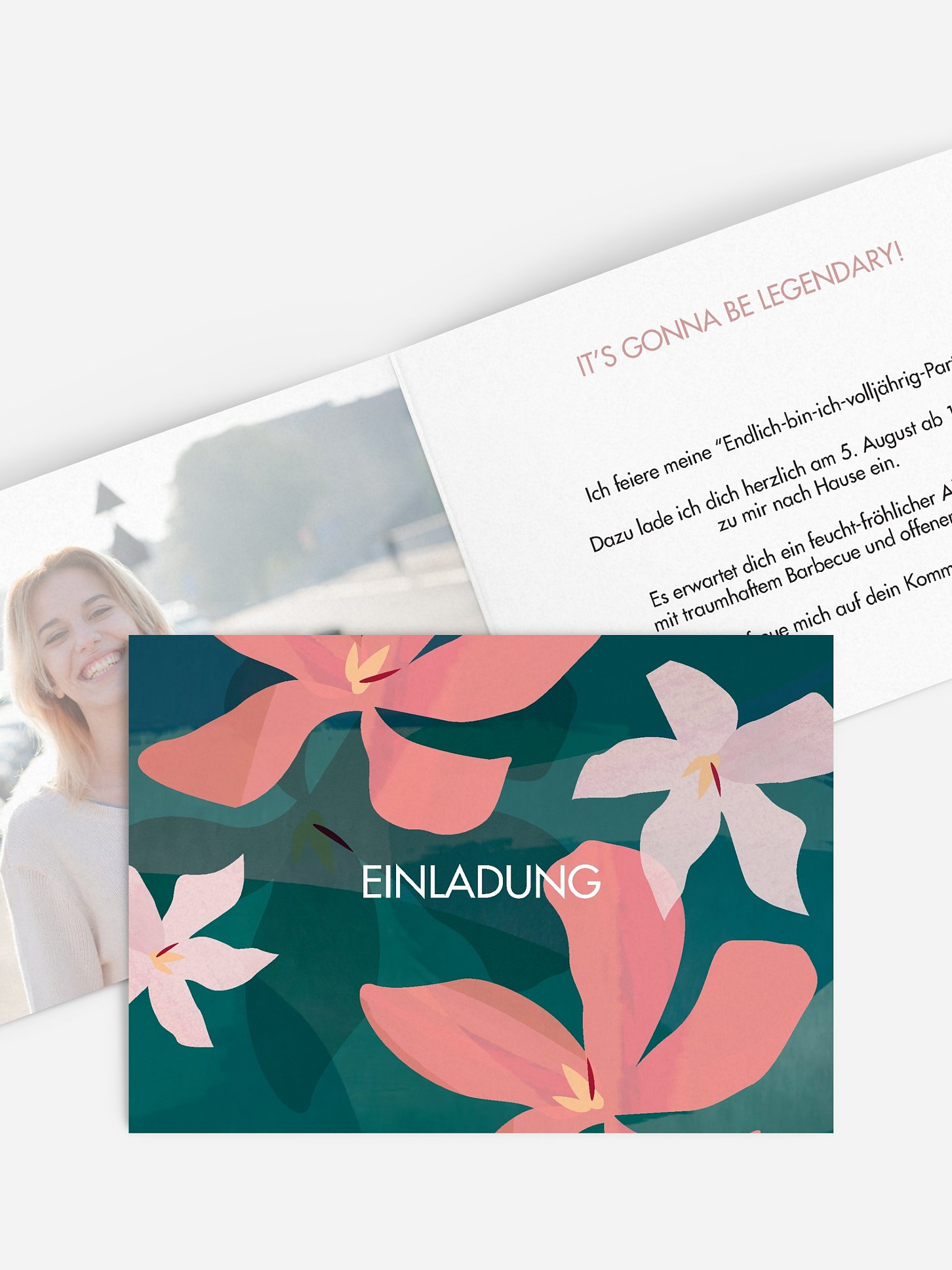 Einladung 18. Geburtstag Blumenmeer