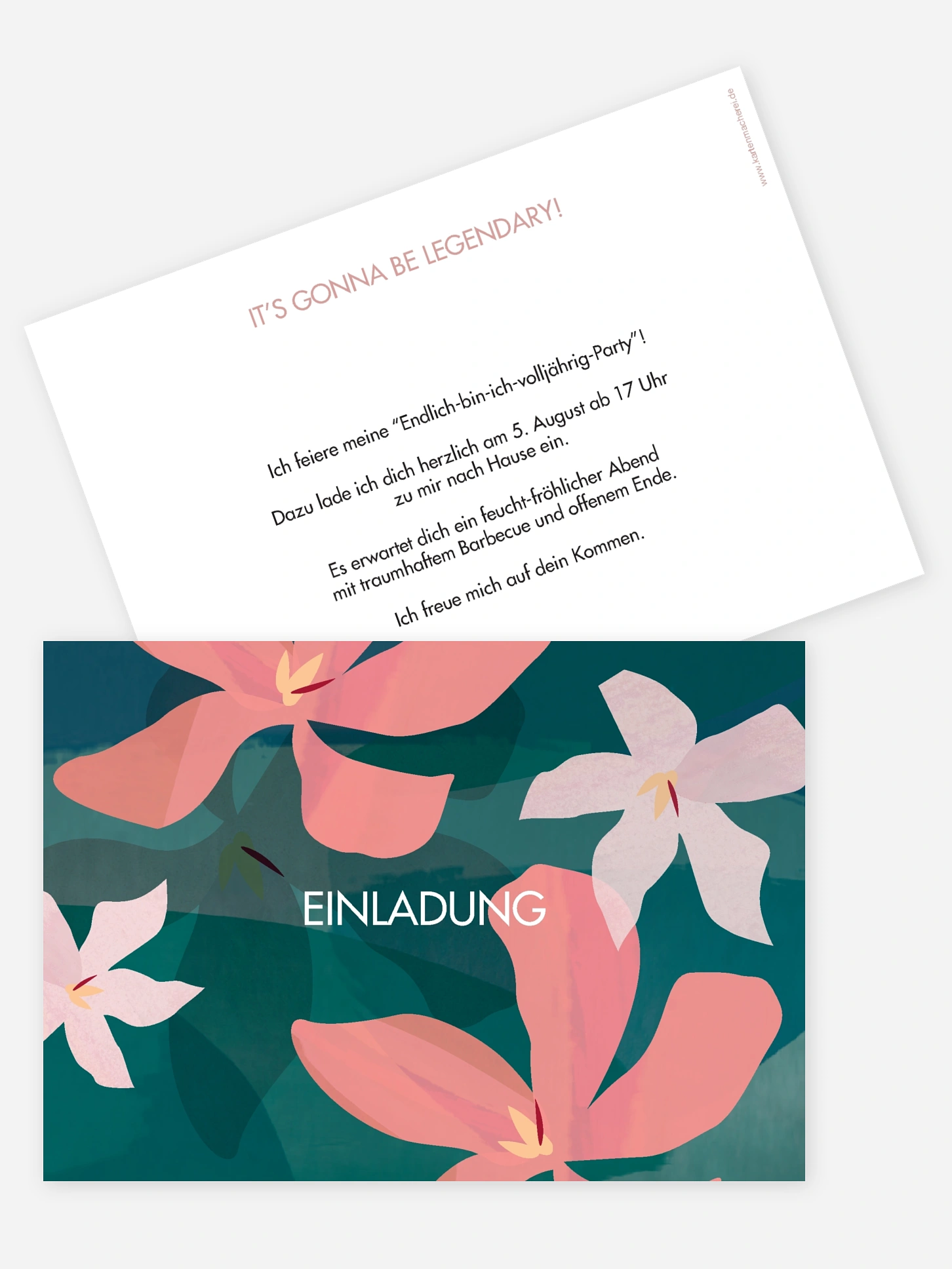 Einladung 18. Geburtstag Blumenmeer