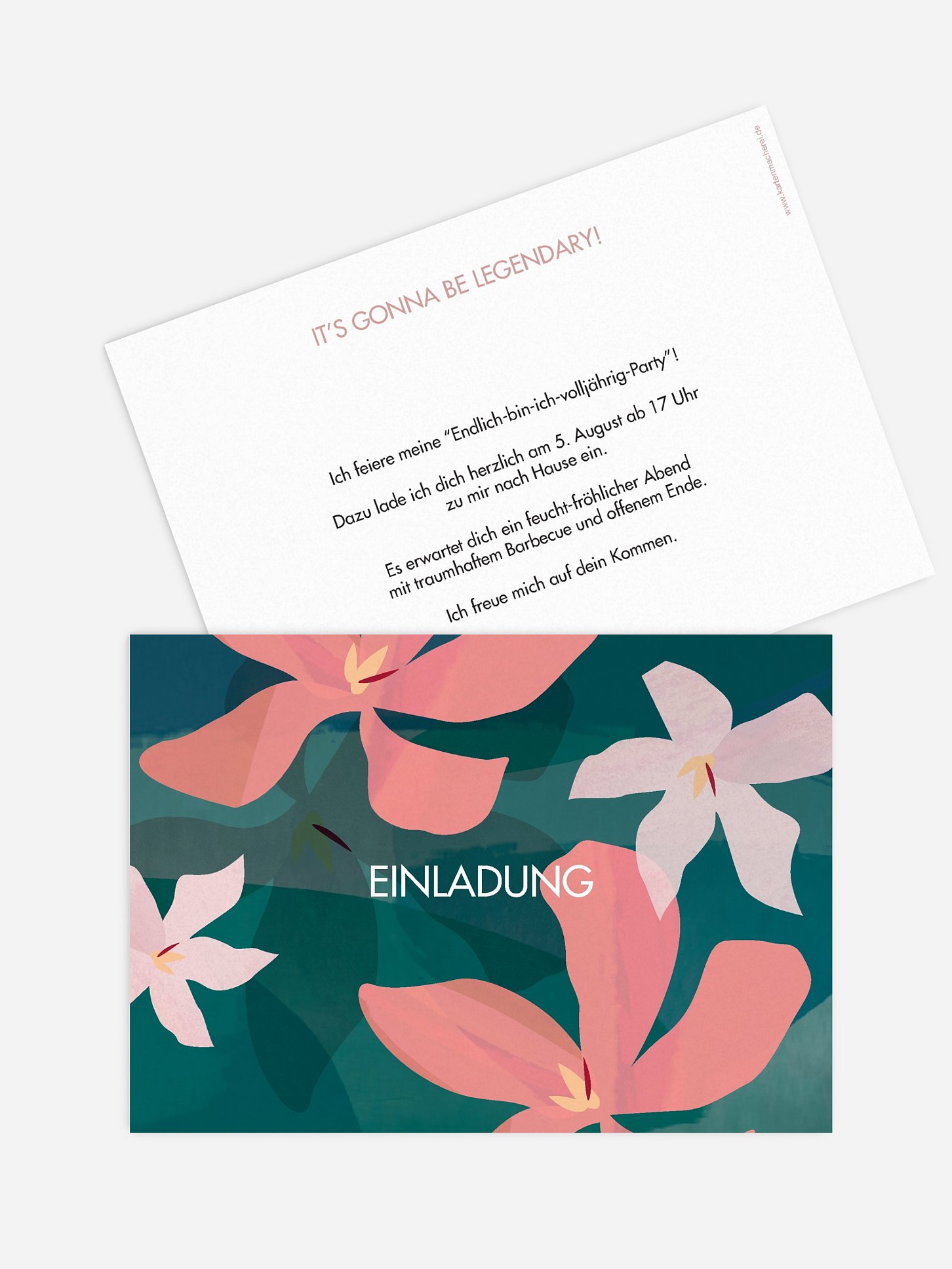 Einladung 18. Geburtstag Blumenmeer
