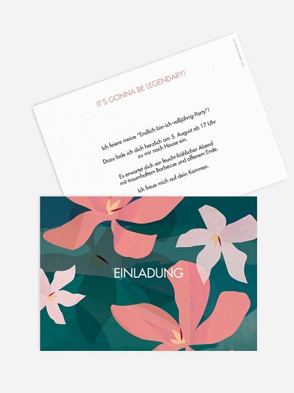 Einladung 18. Geburtstag Blumenmeer