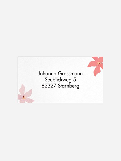 Empfängeraufkleber Geburtstag Blumenmeer
