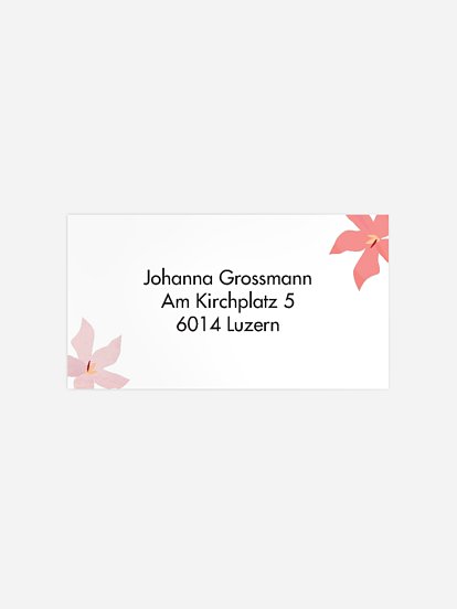 Empfängeraufkleber Party Blumenmeer