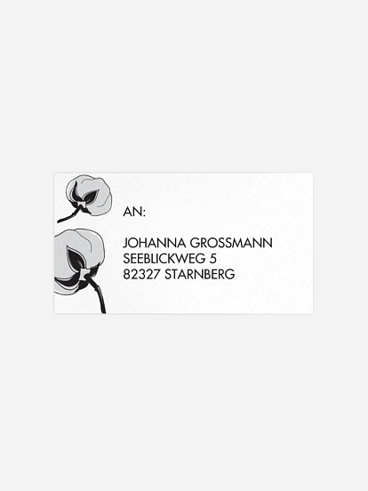 Empfängeraufkleber Geburtstag Abstract Flowers Premium