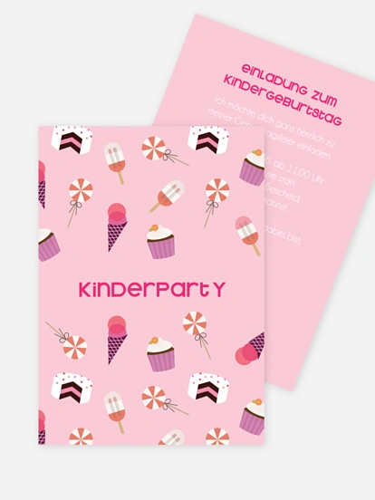 Kindergeburtstagseinladung Naschparty