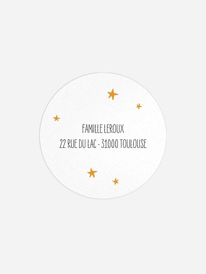 Étiquette expéditeur naissance Jolie berceuse