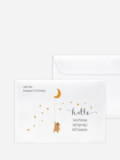 Bedruckte Umschläge Geburt Lovely Lullaby