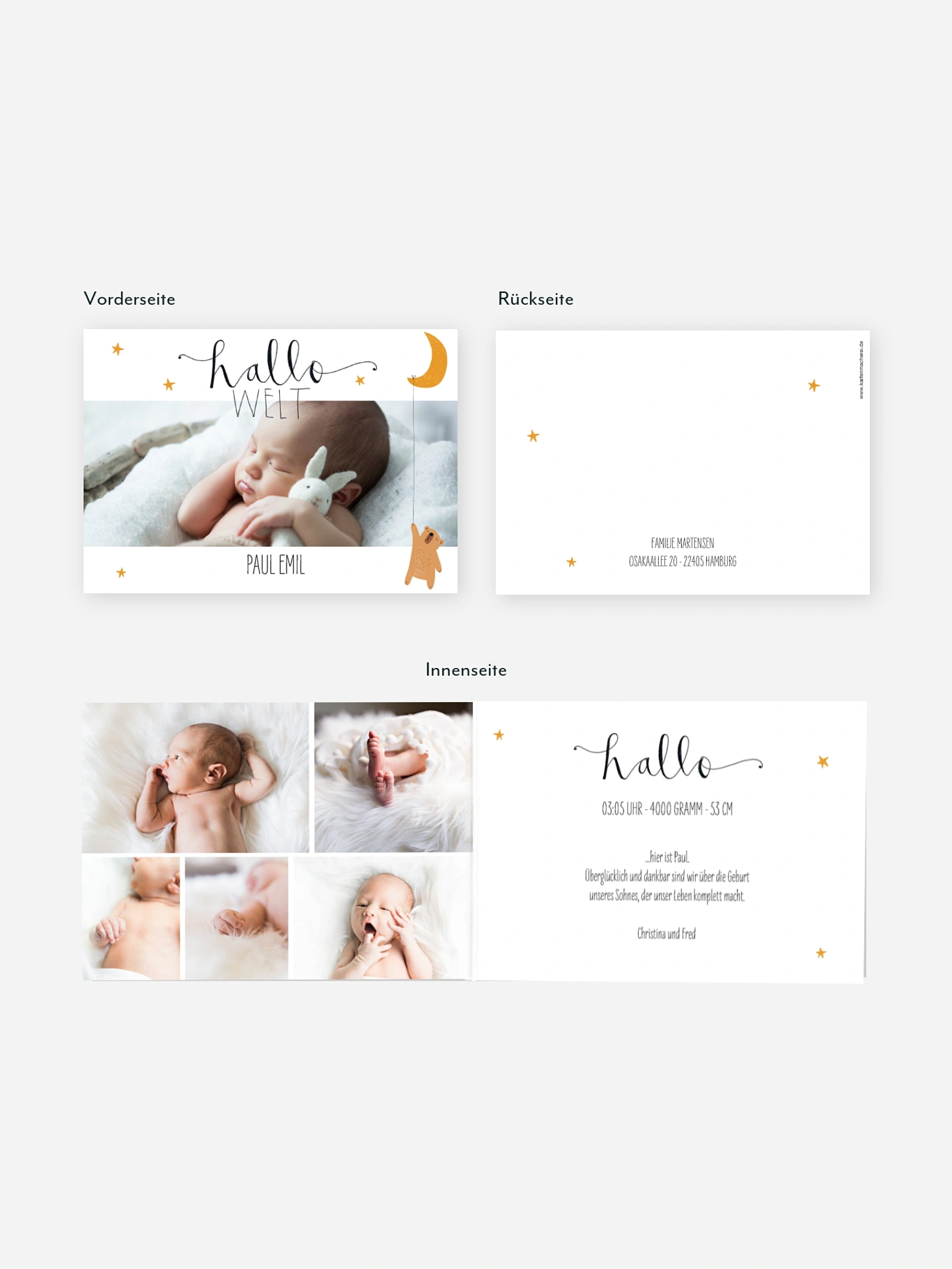 Geburtskarte Lovely Lullaby