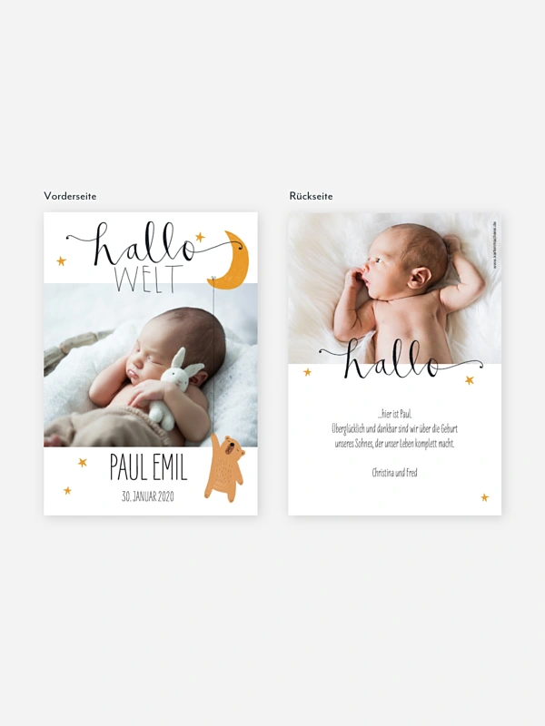 Geburtskarte Lovely Lullaby