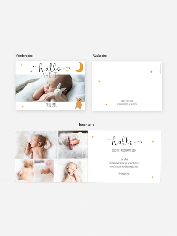 Geburtskarte Lovely Lullaby