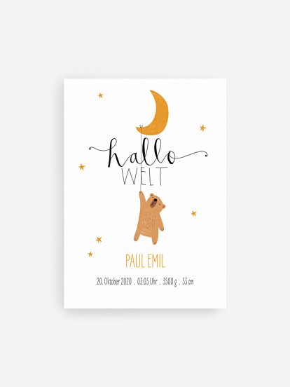 Poster Geburt Lovely Lullaby