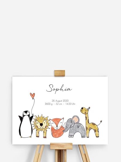 Poster Geburt Freche Tierparade