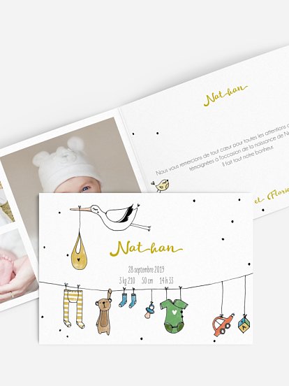 Faire-part naissance Mes petites affaires