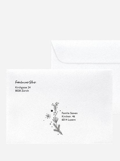 Bedruckte Umschläge Weihnachten Adventskranz