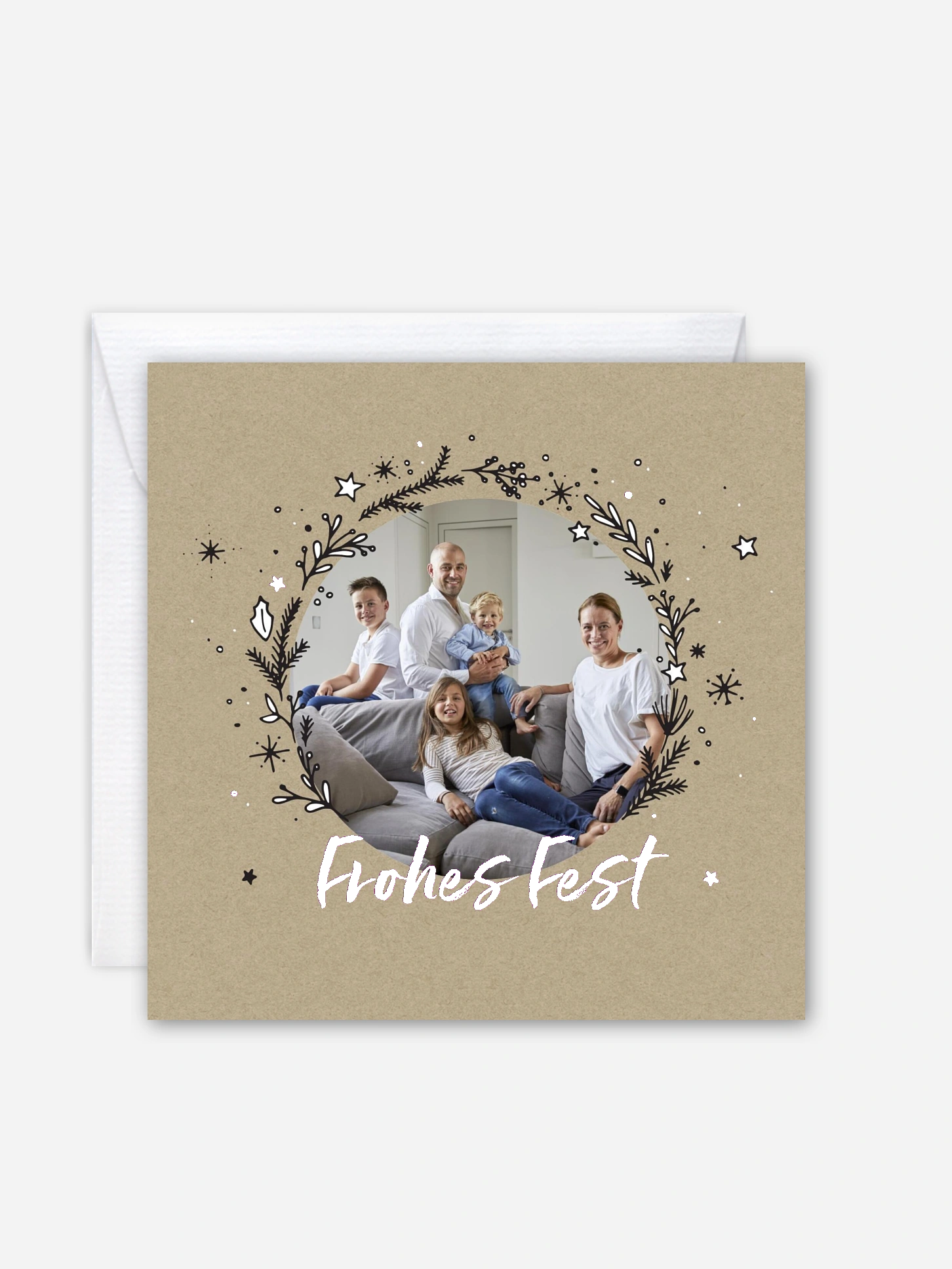 Weihnachtskarte Adventskranz