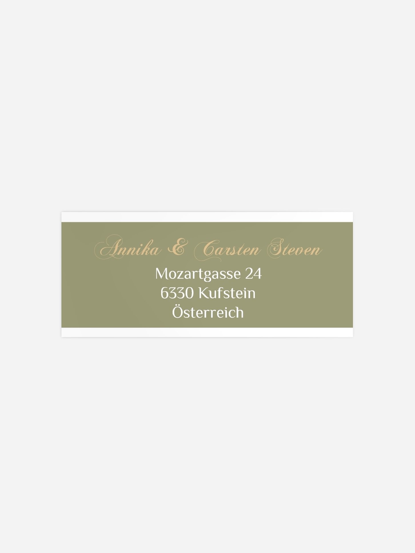 Absenderaufkleber Silberhochzeit Bildreich