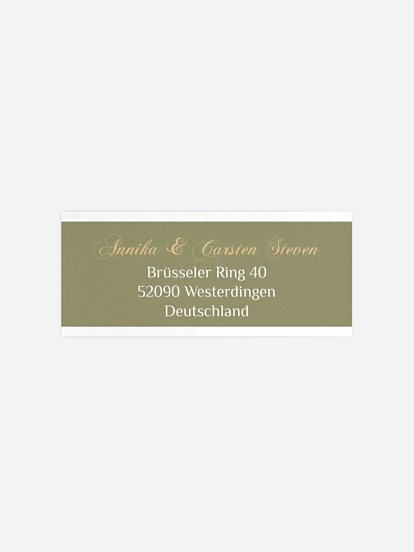 Absenderaufkleber Silberhochzeit Bildreich