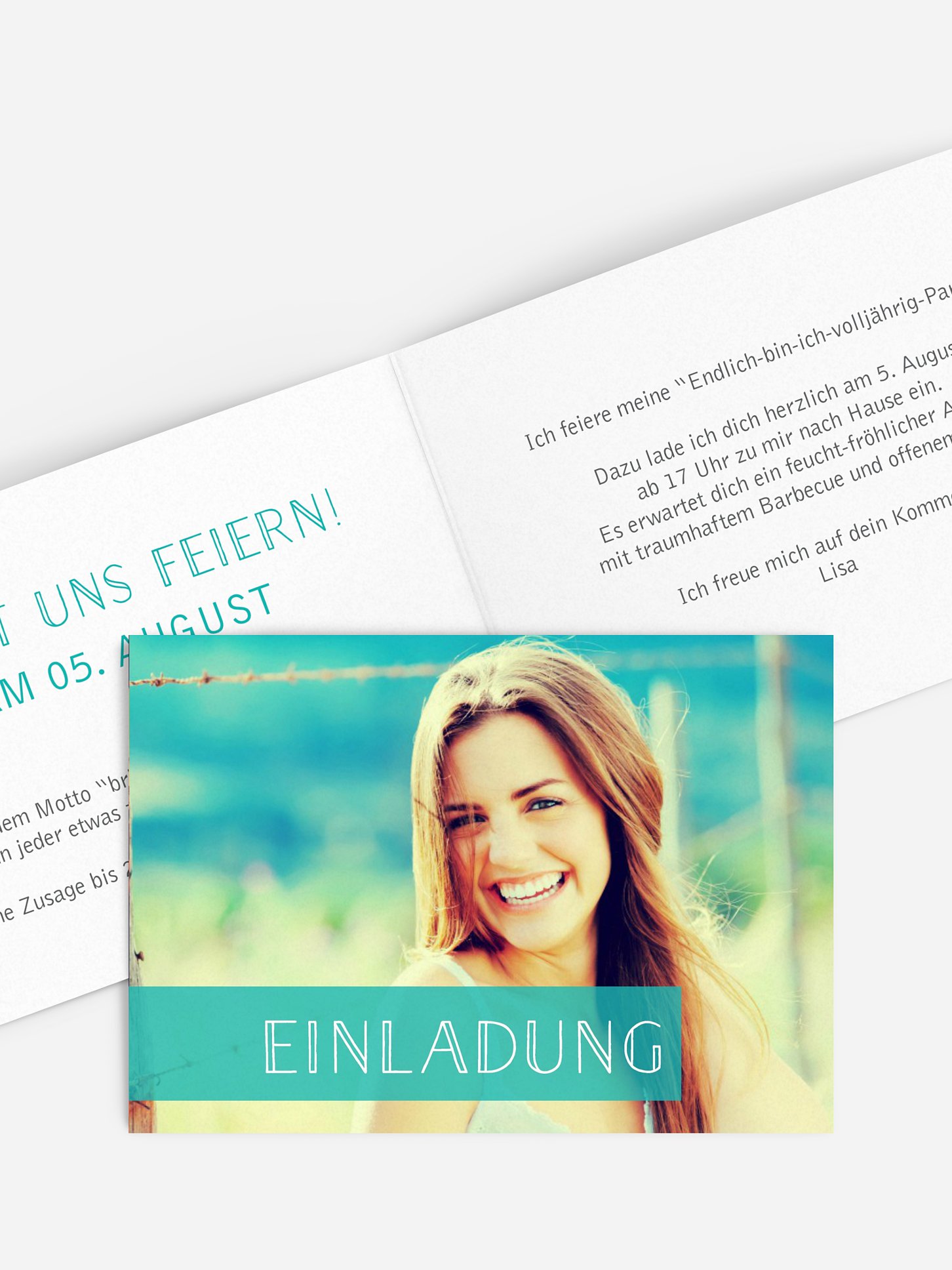 Einladung 18. Geburtstag Bildreich