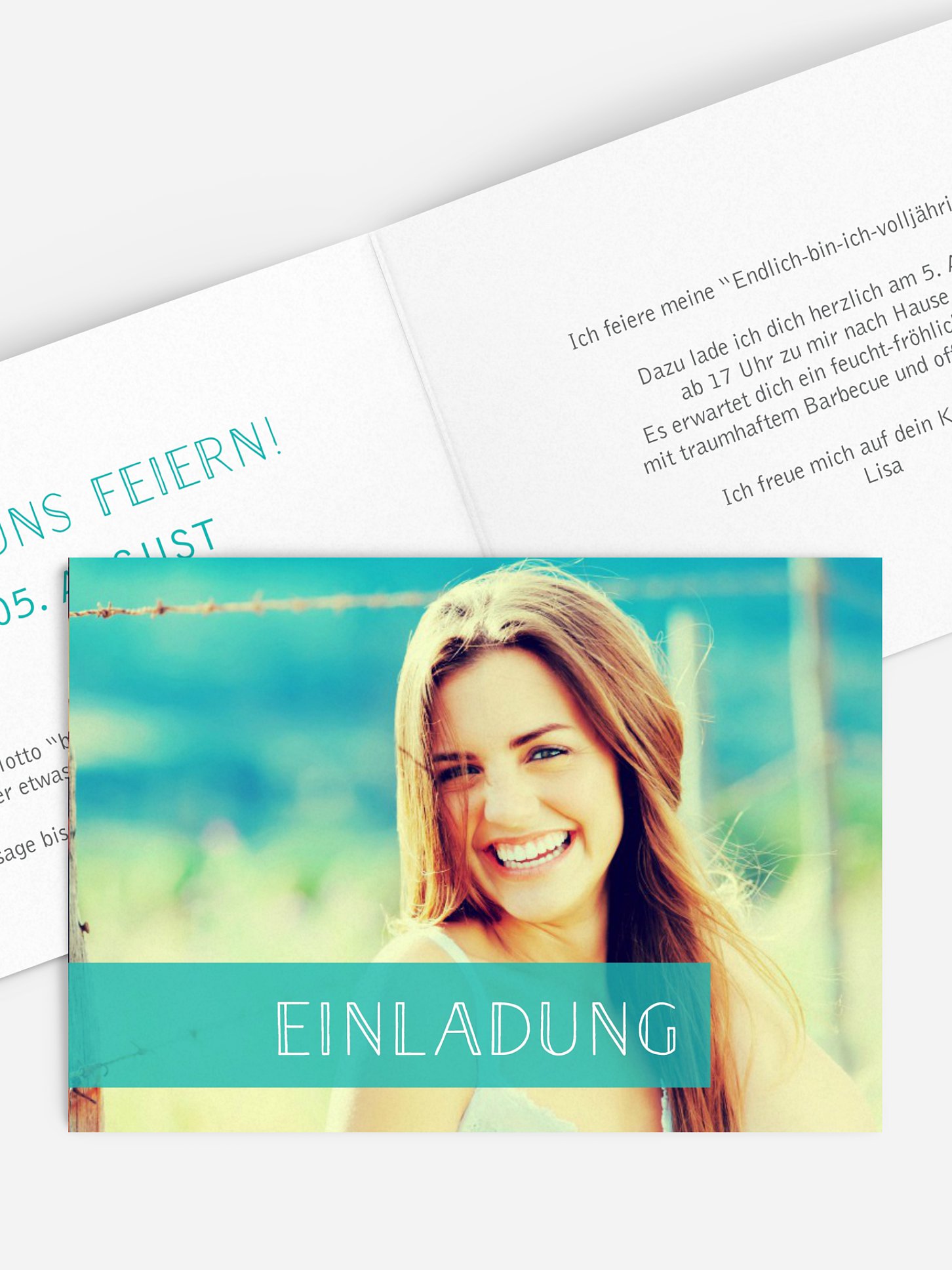 Einladung 18. Geburtstag Bildreich