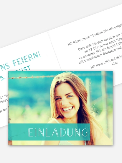 Einladung 18. Geburtstag Bildreich
