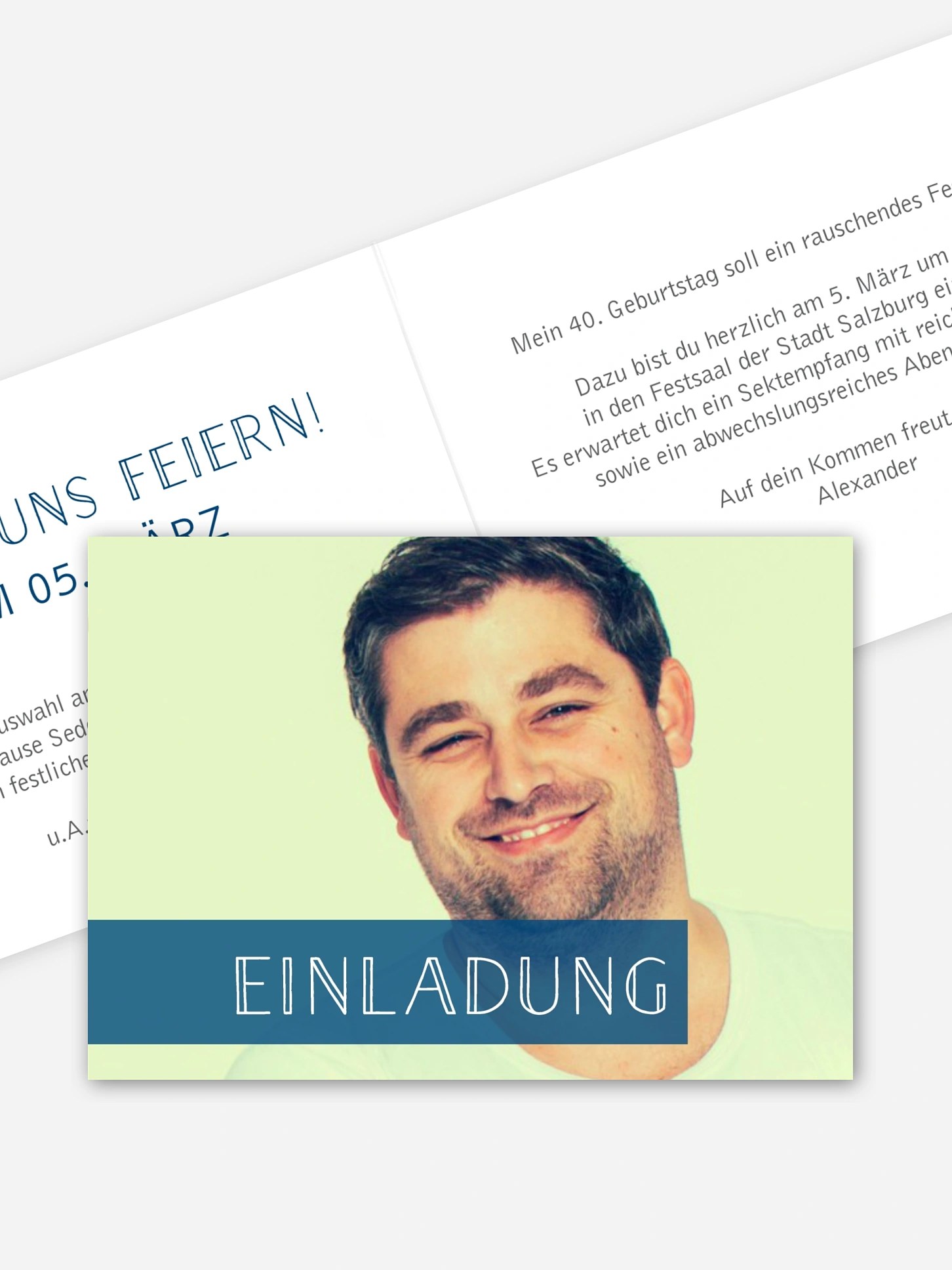 Einladung 40. Geburtstag Bildreich
